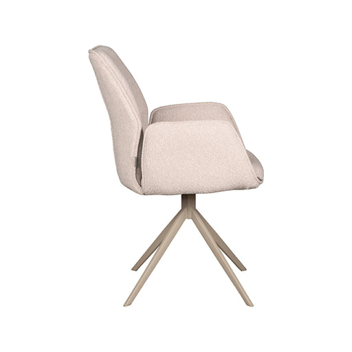 Label51 Eetkamerstoel Mellow - Naturel - Boucle - Taupe poten-Eetkamerstoelen-LABEL51