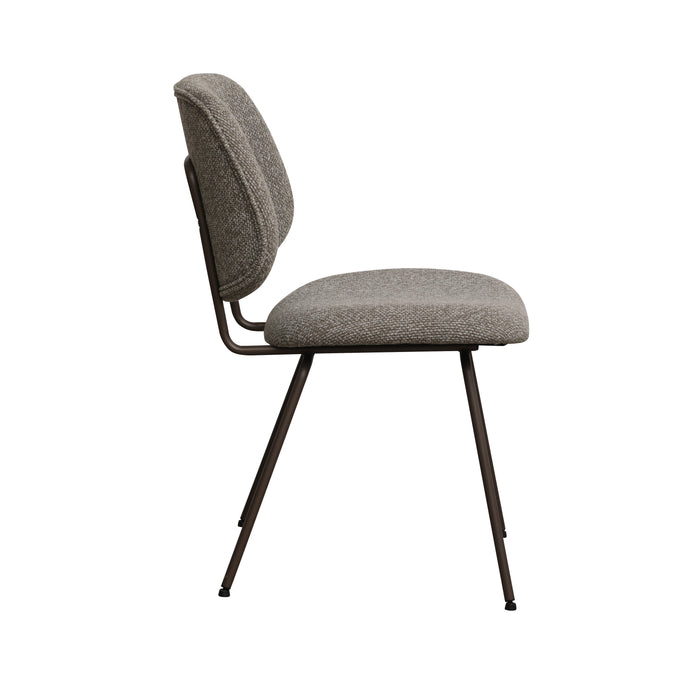 Label51 Eetkamerstoel Ravenna - Mushroom - Royal Boucle - Brons Metalen Frame - Taupe - Boucle-Eetkamerstoelen-LABEL51