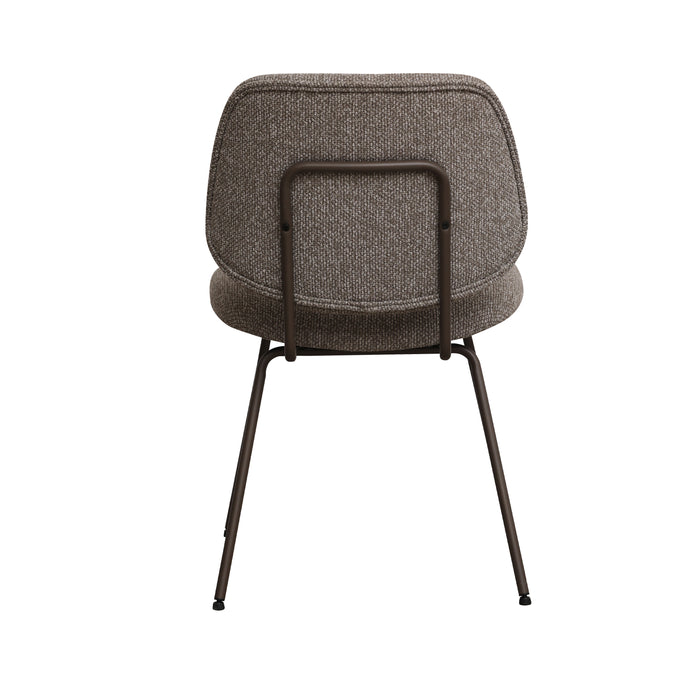 Label51 Eetkamerstoel Ravenna - Mushroom - Royal Boucle - Brons Metalen Frame - Taupe - Boucle-Eetkamerstoelen-LABEL51