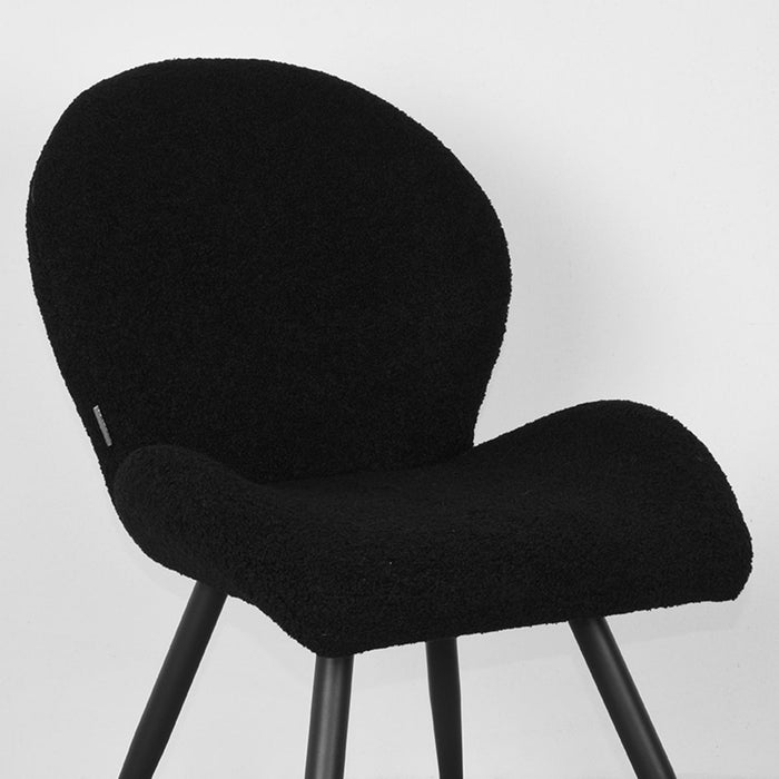 Label51 Eetkamerstoel Sky - Zwart - Teddy-Eetkamerstoelen-LABEL51
