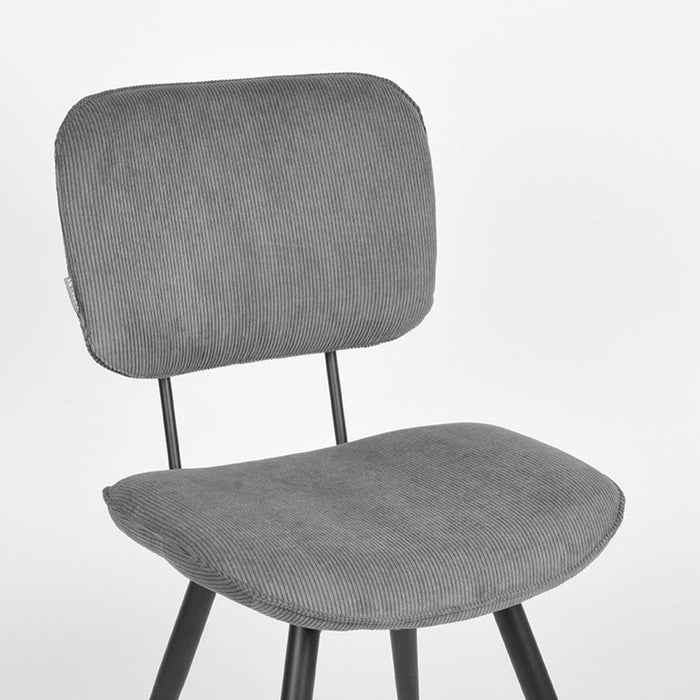 Label51 Eetkamerstoel Vic - Donkergrijs - Ribcord-Eetkamerstoelen-LABEL51
