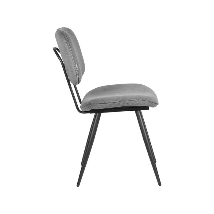 Label51 Eetkamerstoel Vic - Donkergrijs - Ribcord-Eetkamerstoelen-LABEL51