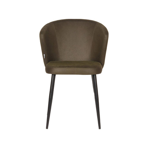 Label51 Eetkamerstoel Wave - Army green - Microfiber-Eetkamerstoelen-LABEL51