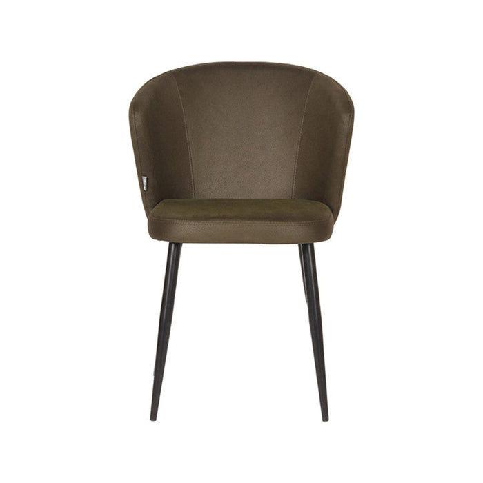 Label51 Eetkamerstoel Wave - Army green - Microfiber-Eetkamerstoelen-LABEL51