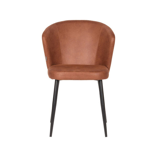 Label51 Eetkamerstoel Wave - Cognac - Microfiber-Eetkamerstoelen-LABEL51