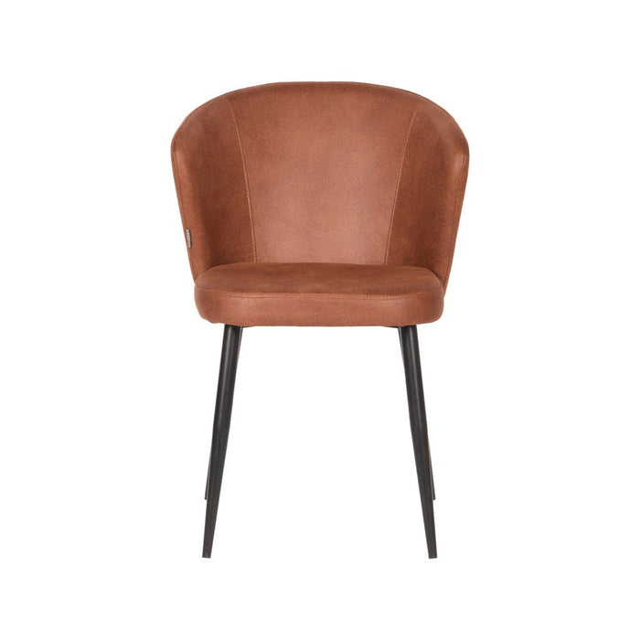 Label51 Eetkamerstoel Wave - Cognac - Microfiber-Eetkamerstoelen-LABEL51