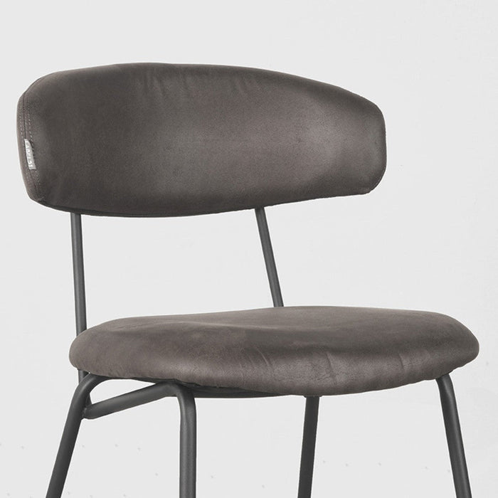 Label51 Eetkamerstoel Zack - Antraciet - Micro Suede-Eetkamerstoelen-LABEL51