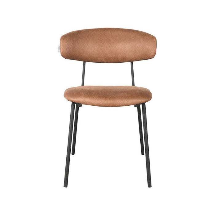 Label51 Eetkamerstoel Zack - Cognac - Micro Suede-Eetkamerstoelen-LABEL51