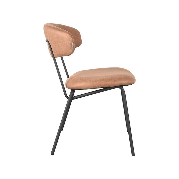 Label51 Eetkamerstoel Zack - Cognac - Micro Suede-Eetkamerstoelen-LABEL51