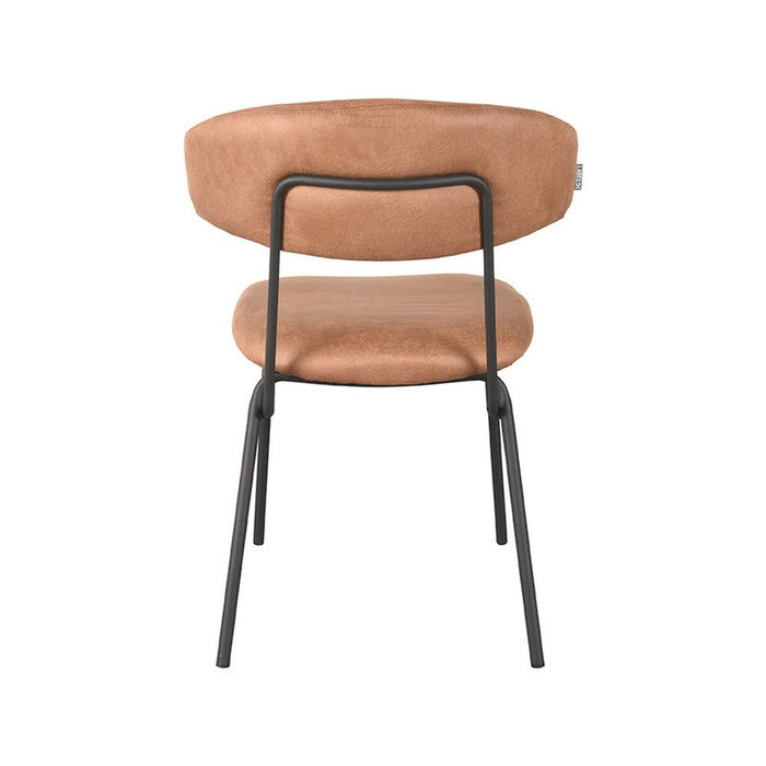 Label51 Eetkamerstoel Zack - Cognac - Micro Suede-Eetkamerstoelen-LABEL51