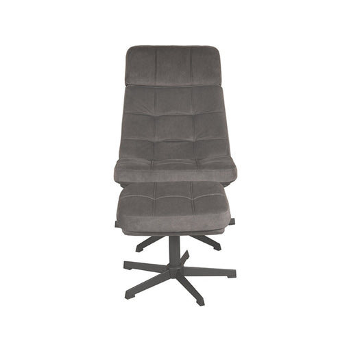 Label51 Fauteuil Alvar - Antraciet - Cosmo - Incl. Hocker-Fauteuils-LABEL51