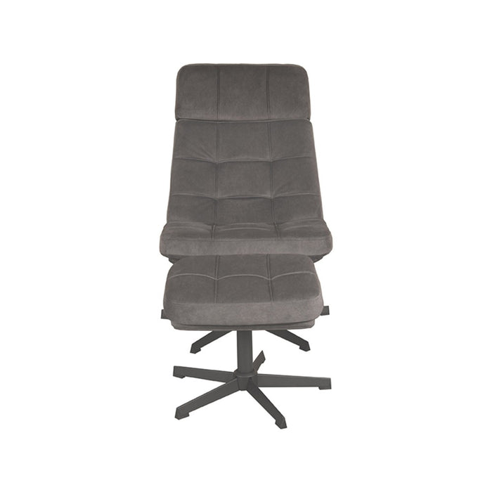 Label51 Fauteuil Alvar - Antraciet - Cosmo - Incl. Hocker-Fauteuils-LABEL51
