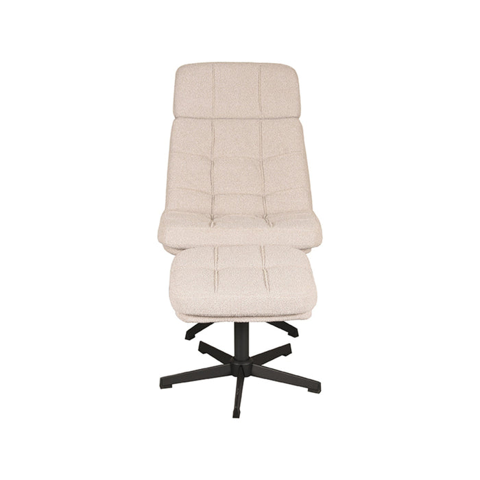 Label51 Fauteuil Alvar - Naturel - Boucle - Incl. Hocker-Fauteuils-LABEL51