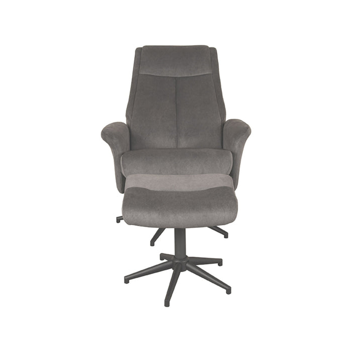 Label51 Fauteuil Bergen - Antraciet - Cosmo - Incl. Hocker-Fauteuils-LABEL51