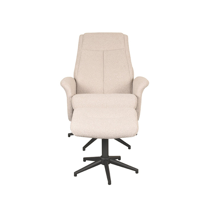 Label51 Fauteuil Bergen - Naturel - Boucle - Incl. Hocker-Fauteuils-LABEL51