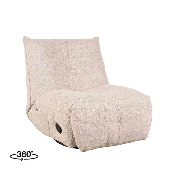 Label51 Fauteuil Take It Easy - Natural Bouclé | Draaibaar & Schommelbaar-Fauteuils-LABEL51