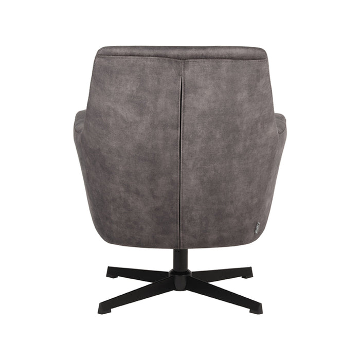 Label51 Fauteuil Toby - Antraciet - Velours - Draaibaar-Fauteuils-LABEL51