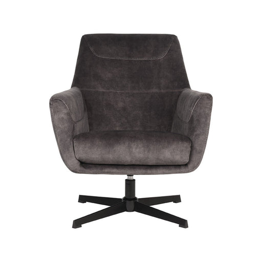 Label51 Fauteuil Toby - Antraciet - Velours - Draaibaar-Fauteuils-LABEL51