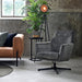 Label51 Fauteuil Toby - Antraciet - Velours - Draaibaar-Fauteuils-LABEL51