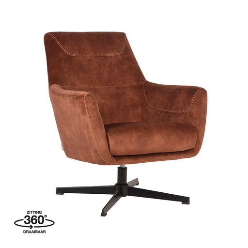 Label51 Fauteuil Toby - Rust - Velours - Draaibaar-Fauteuils-LABEL51