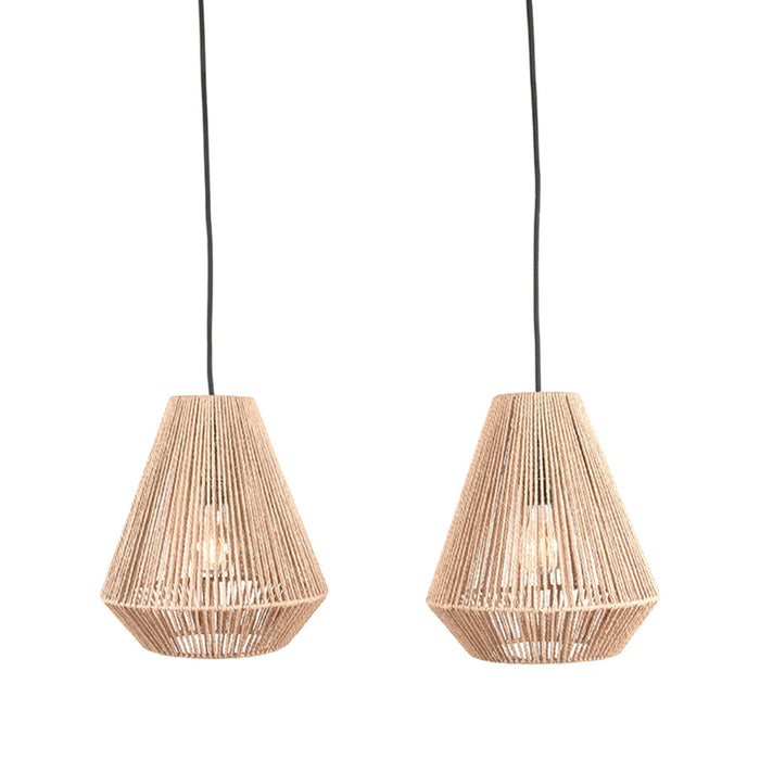 Label51 Hanglamp Ibiza - Naturel - Jute - 2-Lichts-Hanglampen-LABEL51