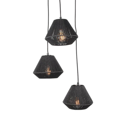 Label51 Hanglamp Ibiza - Zwart - Jute - 3-Lichts-Hanglampen-LABEL51