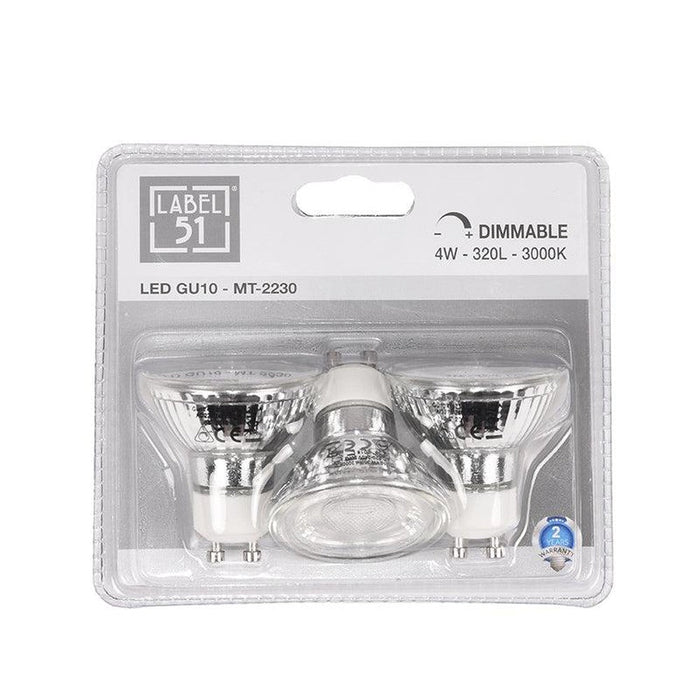 Label51 Lichtbron GU10 3 Stuks - Glas-Lichtbronnen-LABEL51