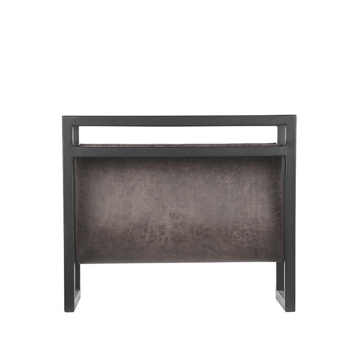Label51 Magazinehouder - Antraciet - Leder-Woonkamerdecoratie-LABEL51