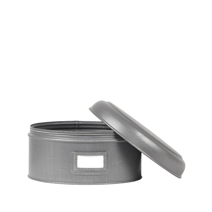 Label51 Opbergblik - Antiek grijs - Metaal - L - 22x22x12 cm-Opbergdozen en manden-LABEL51