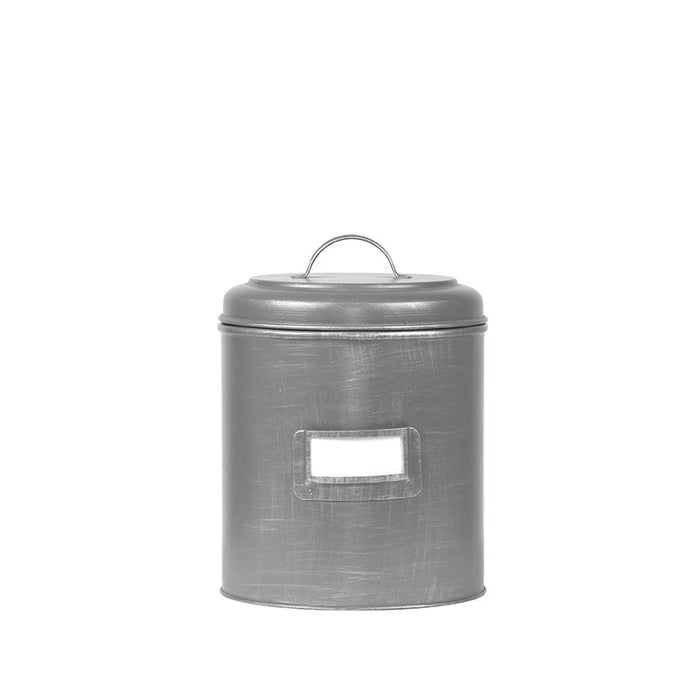 Label51 Opbergblik - Antiek grijs - Metaal - M - 14x14x20 cm-Opbergdozen en manden-LABEL51