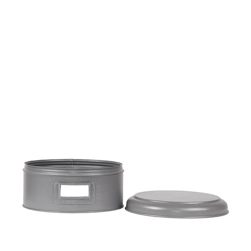 Label51 Opbergblik - Antiek grijs - Metaal - XL - 25x25x13 cm-Opbergdozen en manden-LABEL51