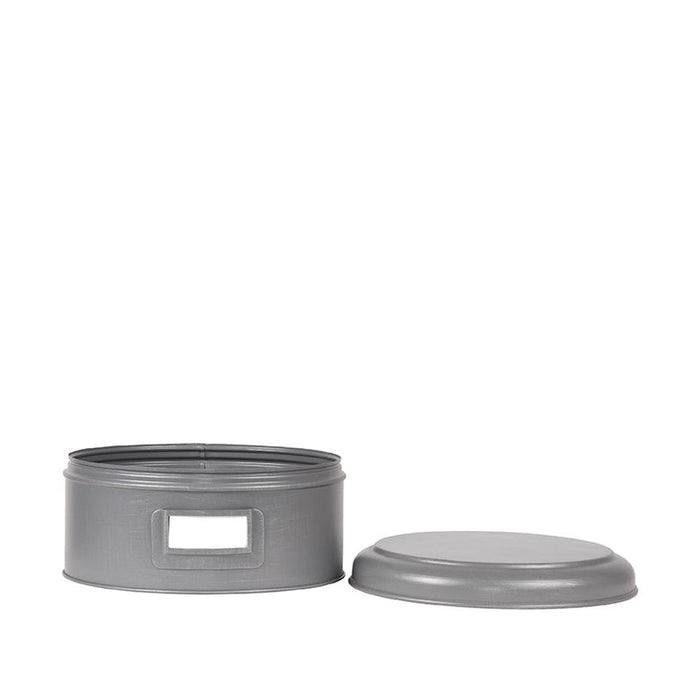 Label51 Opbergblik - Antiek grijs - Metaal - XL - 25x25x13 cm-Opbergdozen en manden-LABEL51