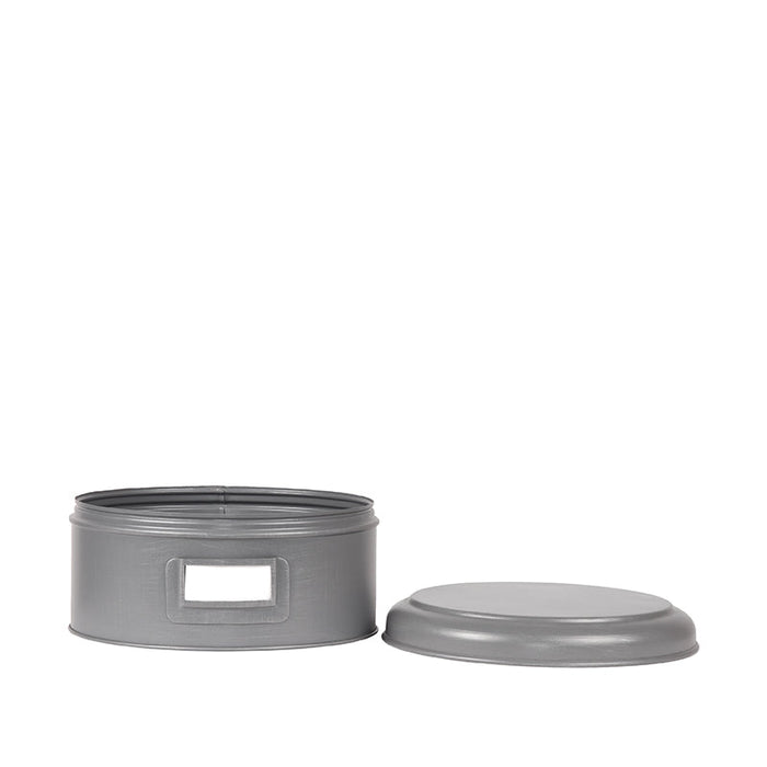 Label51 Opbergblik - Antiek grijs - Metaal - XL - 25x25x13 cm-Opbergdozen en manden-LABEL51