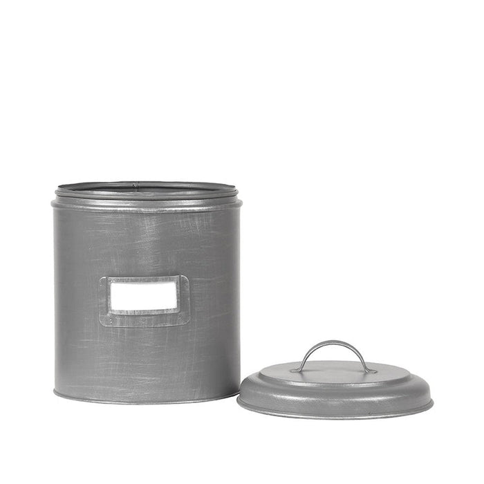 Label51 Opbergblik - Antiek grijs - Metaal - XXL - 21x21x29 cm-Opbergdozen en manden-LABEL51