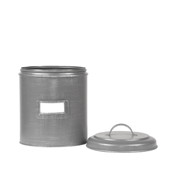 Label51 Opbergblik - Antiek grijs - Metaal - XXL - 21x21x29 cm-Opbergdozen en manden-LABEL51