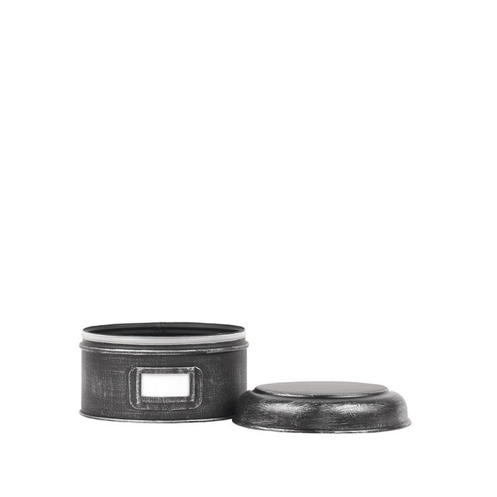 Label51 Opbergblik - Zwart - Metaal - M - 18x18x10 cm-Opbergdozen en manden-LABEL51