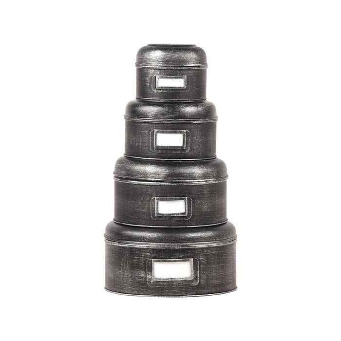 Label51 Opbergblik - Zwart - Metaal - M - 18x18x10 cm-Opbergdozen en manden-LABEL51