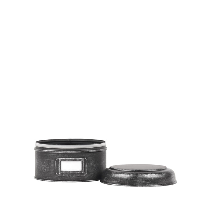 Label51 Opbergblik - Zwart - Metaal - M - 18x18x10 cm-Opbergdozen en manden-LABEL51