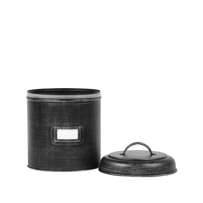 Label51 Opbergblik - Zwart - Metaal - XL - 20x20x25 cm-Opbergdozen en manden-LABEL51