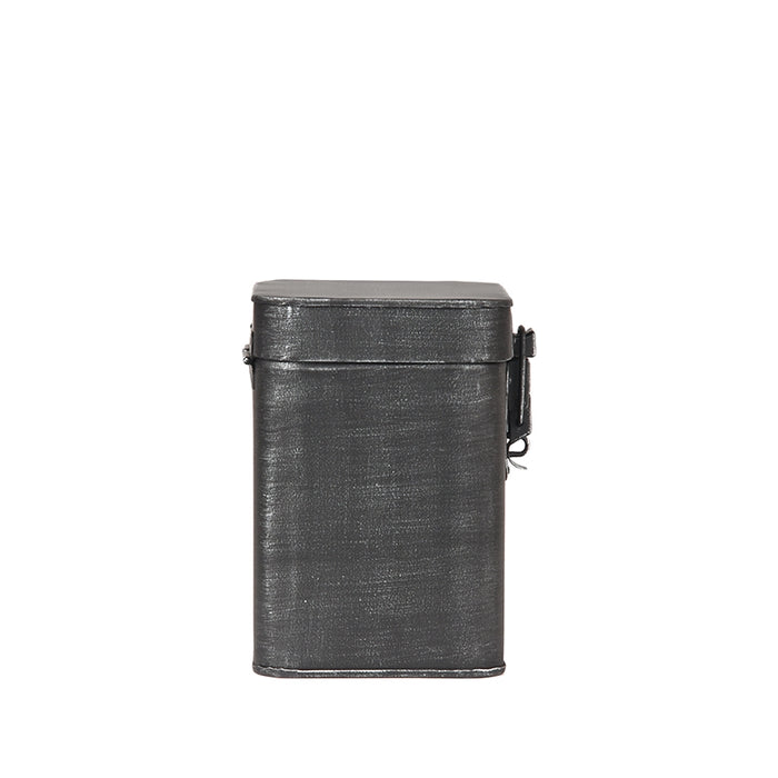 Label51 Opbergkist - Antiek grijs - Metaal - M - 12x12x17 cm-Opbergdozen en manden-LABEL51