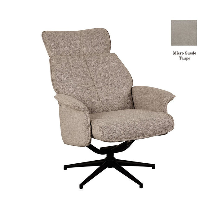 Label51 Relaxfauteuil Verdal 77x79x109 cm Suede Taupe-Fauteuils-LABEL51