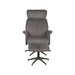 Label51 Relaxfauteuil Verdal + Ottomane 77x79x109 cm Cosmo Antraciet-Fauteuils-LABEL51