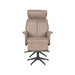 Label51 Relaxfauteuil Verdal + Ottomane 77x79x109 cm Suede Taupe-Fauteuils-LABEL51