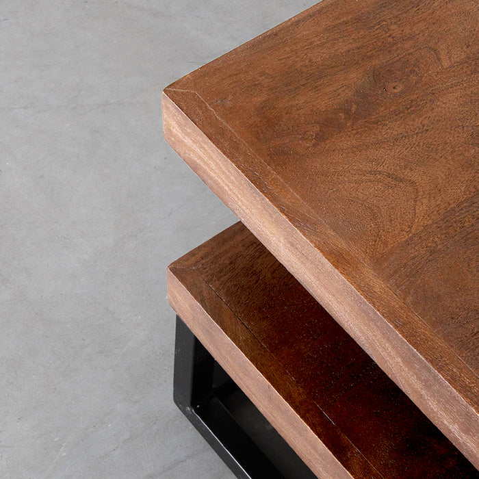 Label51 Salontafel Cube - Nature Smooth - Mangohout - 80 cm-Salontafels-LABEL51