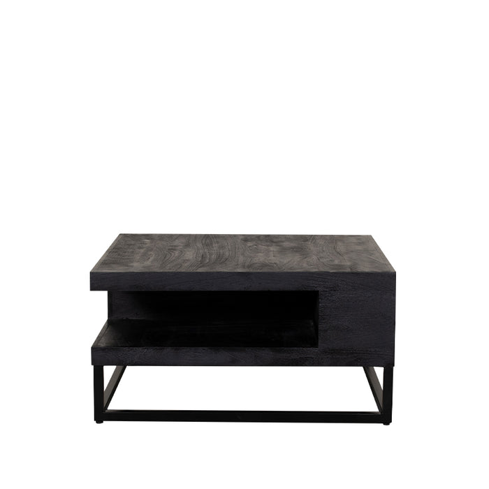 LABEL51 Salontafel Cube - Zwart - Mangohout - 80 cm-Salontafels-LABEL51
