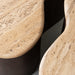 LABEL51 Salontafel Davi - Espresso - Travertin - 50 cm-Salontafels-LABEL51