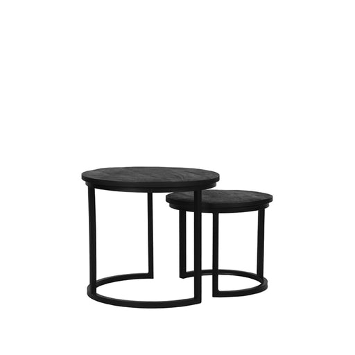 Label51 Salontafel Duo - Zwart - Mangohout-Salontafels-LABEL51