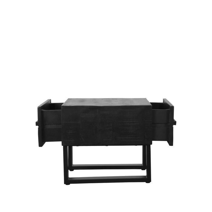 Label51 Salontafel Santos - Zwart - Mangohout - 44x50 cm-Salontafels-LABEL51