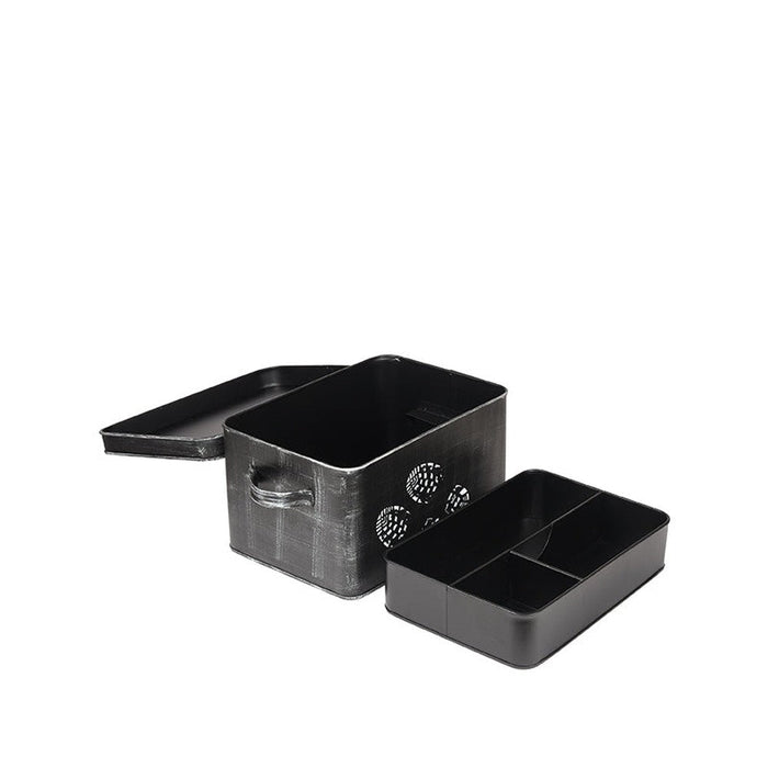 Label51 Schoenpoets opbergkist - Zwart - Metaal-Opbergdozen en manden-LABEL51