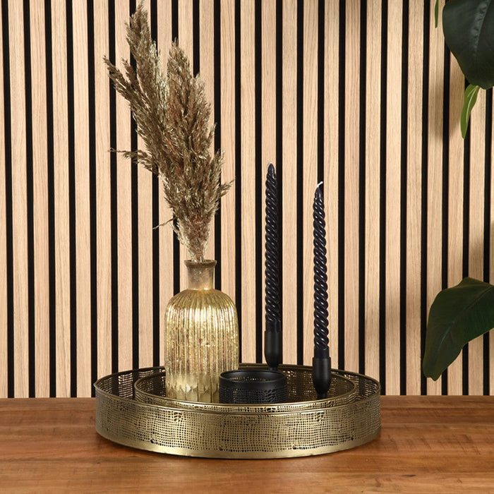 Label51 Set Dienbladen 39x39x6 cm - Antiek goud - Metaal-Woonkamerdecoratie-LABEL51